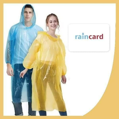 FULLY Reusable Wallet Rain Card Rain Coat for Adults (Set of 5) - Multicolour