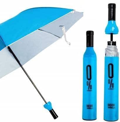 Compact Folding Umbrella with Bottle Cover (Assorted Colors)